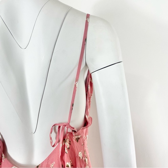 REFORMATION MARLENE TRISTA OPEN-BACK FLORAL DRESS - Picture 14 of 14